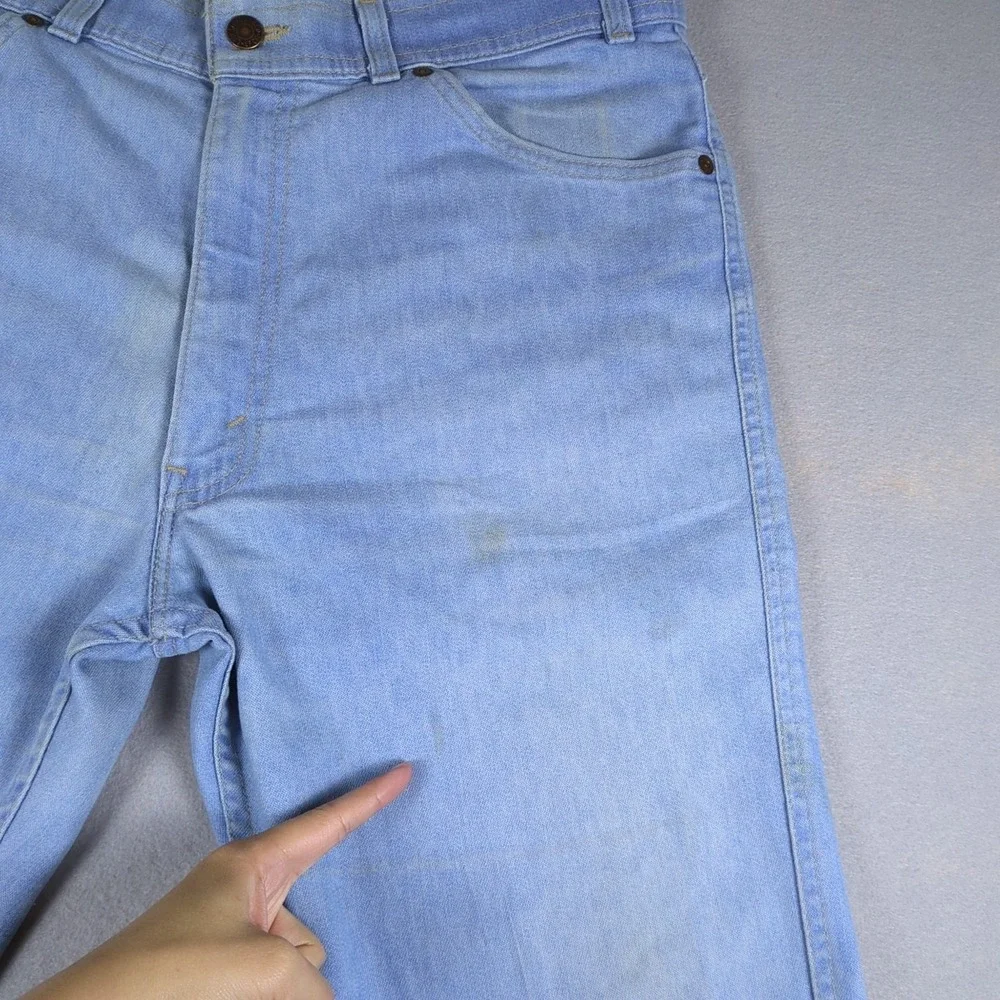 Vintage Levis Orange Tab Jeans Mens 38x29 Light Blue 80s Skosh More Room